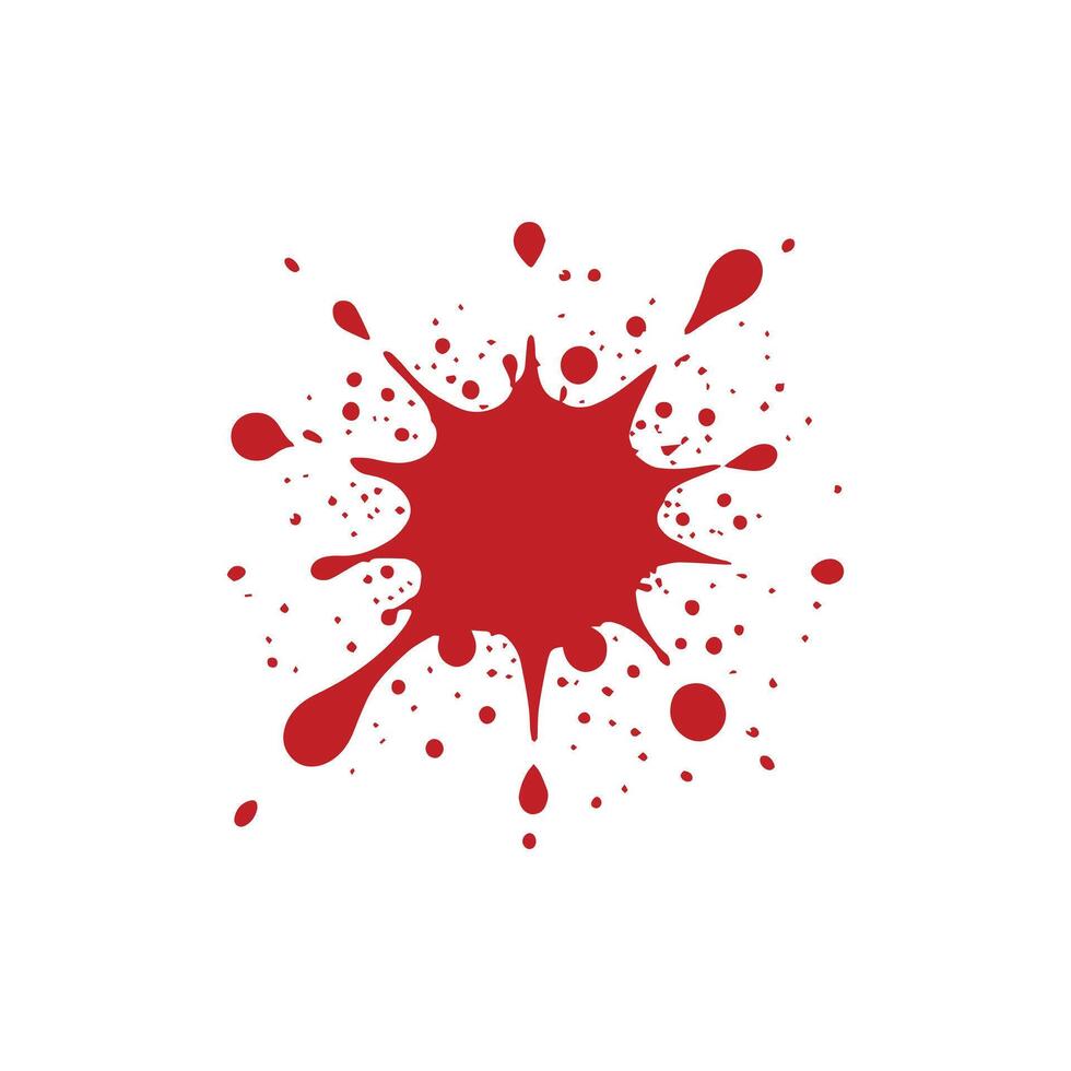 Horror Blood Splatter Dripping Red Clipart vector