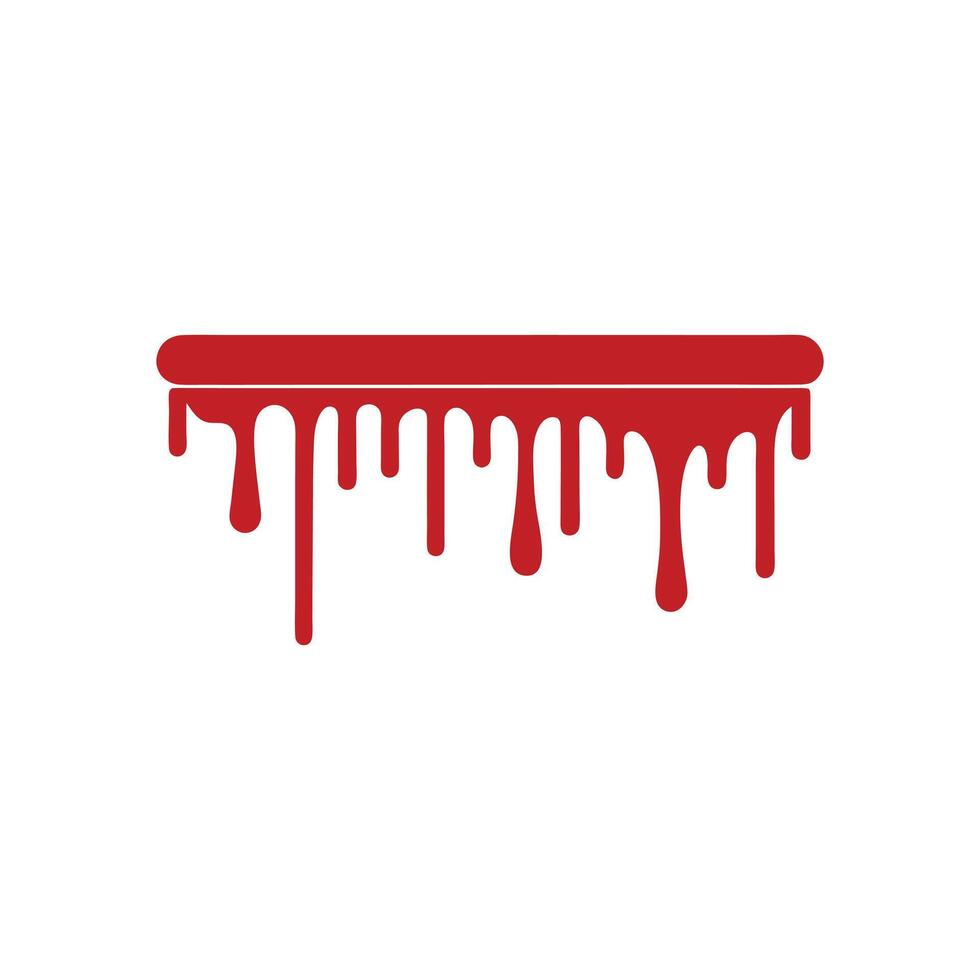 Red Blood Splatter Drips Isolated Graphic vector