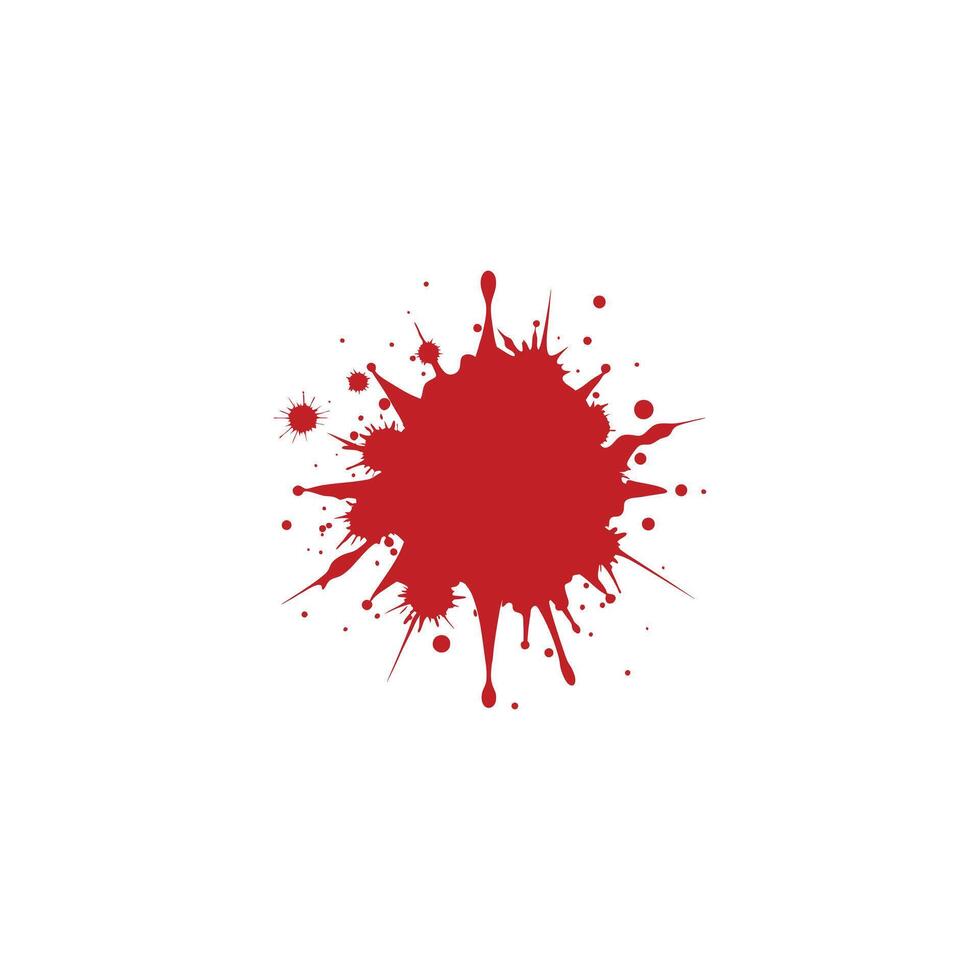 Blood Splatter and Drips Clipart in Red vector