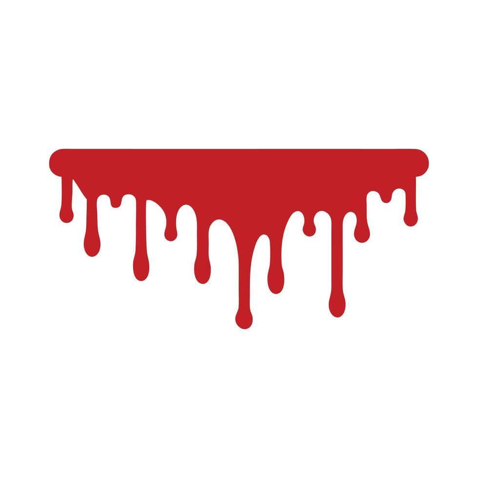 Isolated Red Blood Splatter and Drips Illustration vector