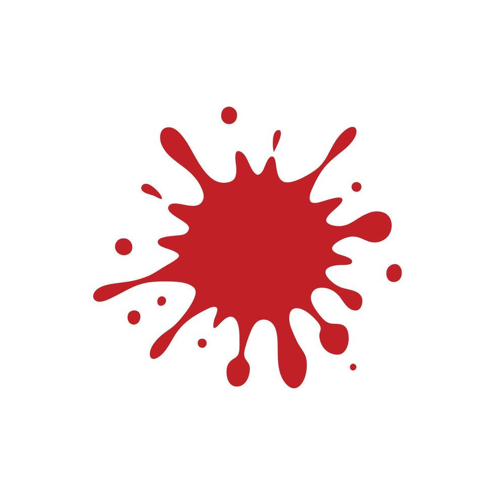 Creepy Red Blood Splatter Clipart with Drips vector