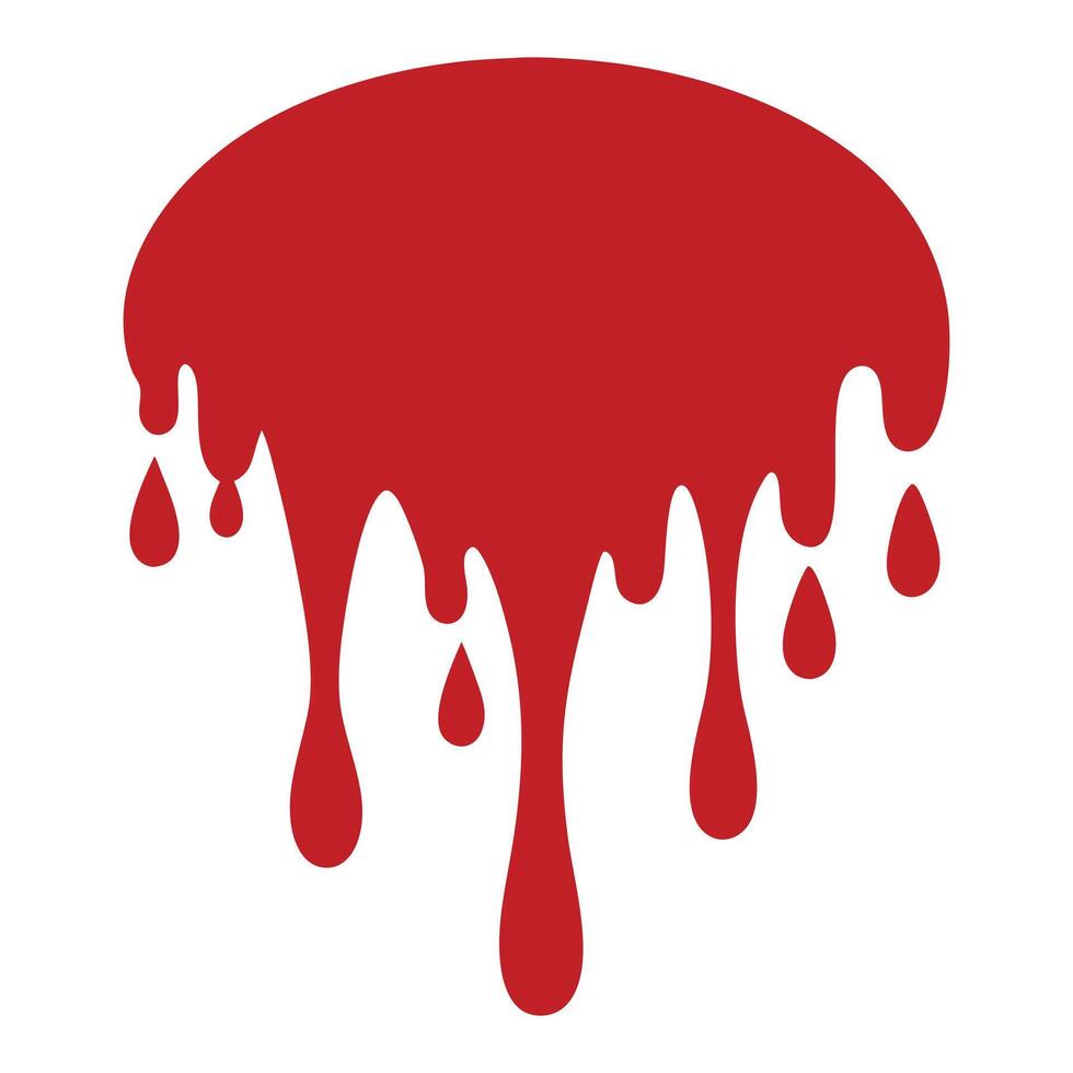 Dripping Red Blood Splatter Isolated Illustration vector