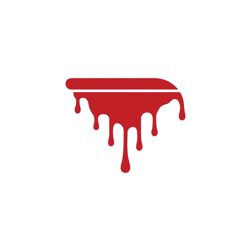 Red Blood Splatter Drips Isolated Graphic vector