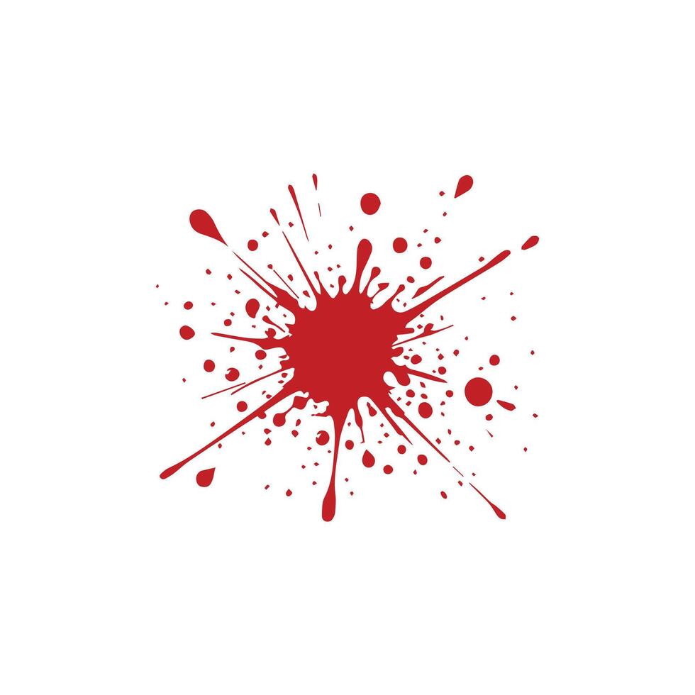 Dripping Red Blood Splatter Isolated Illustration vector