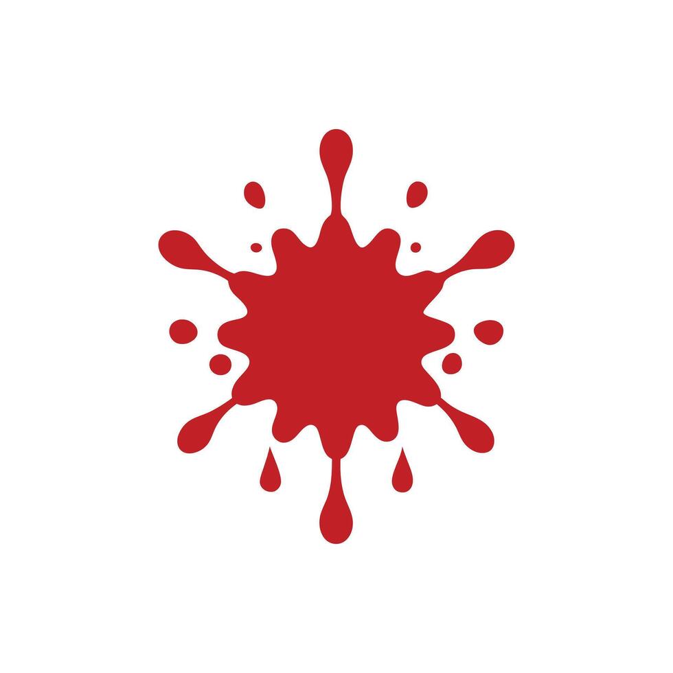 Red Blood Drips and Splatter Illustration Design vector