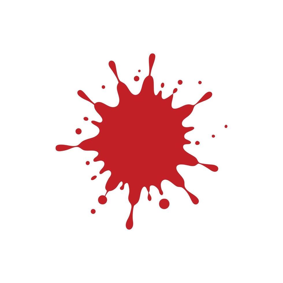 Creepy Red Blood Splatter Dripping Illustration vector
