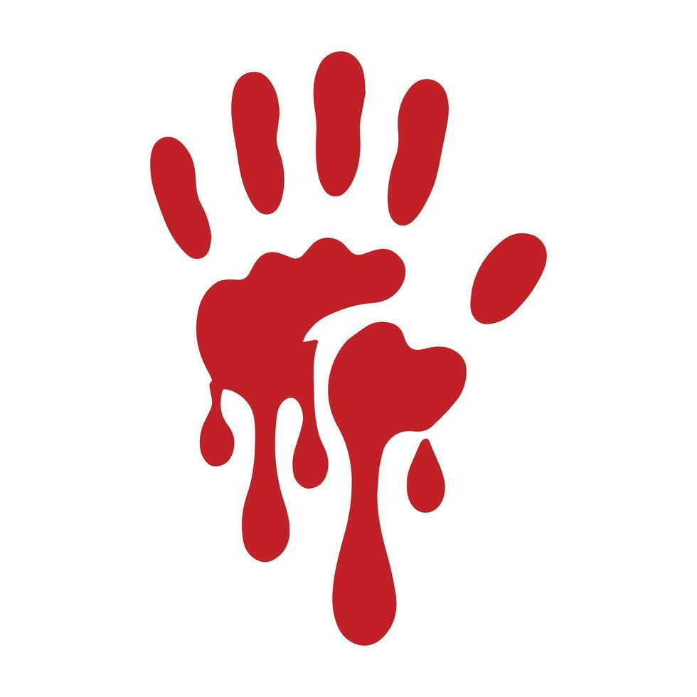 Blood Dripping Hand Clipart Illustration vector