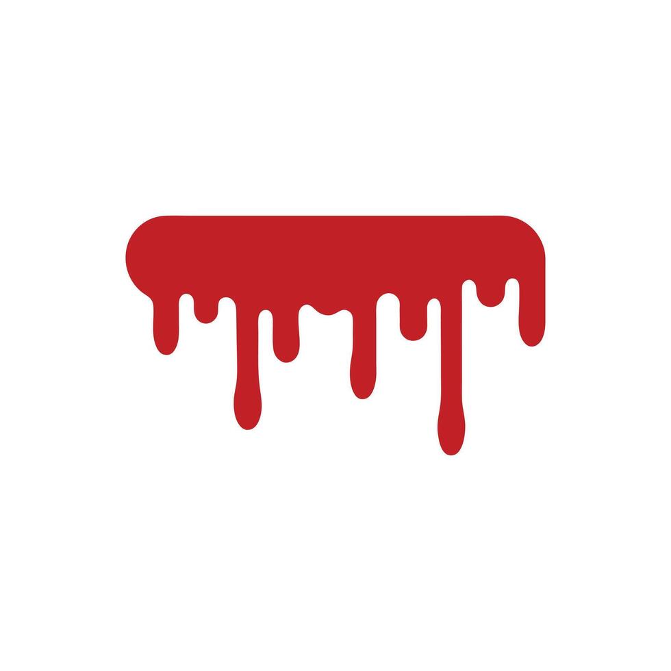 Red Blood Splatter Illustration with Drips vector