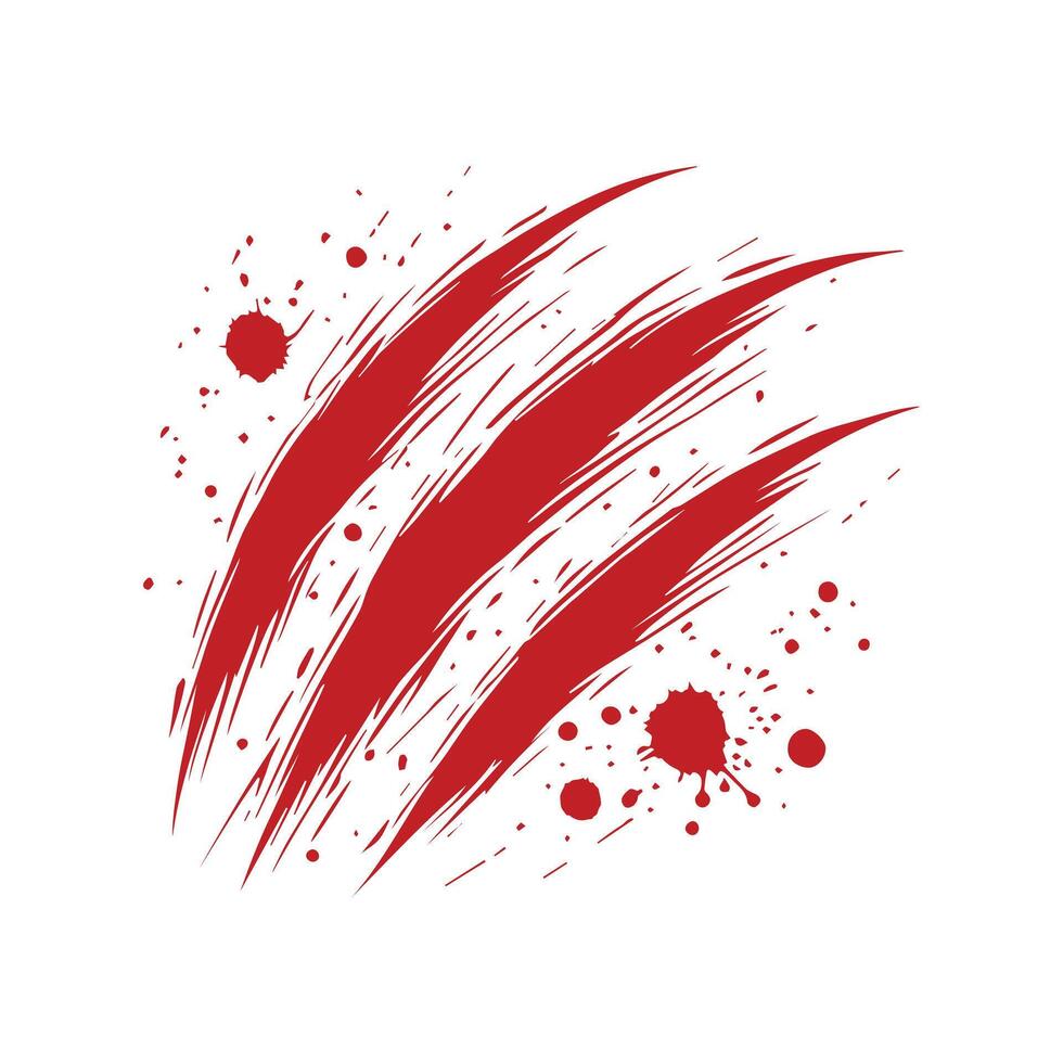 Gory Red Claw Dripping Blood Clipart vector