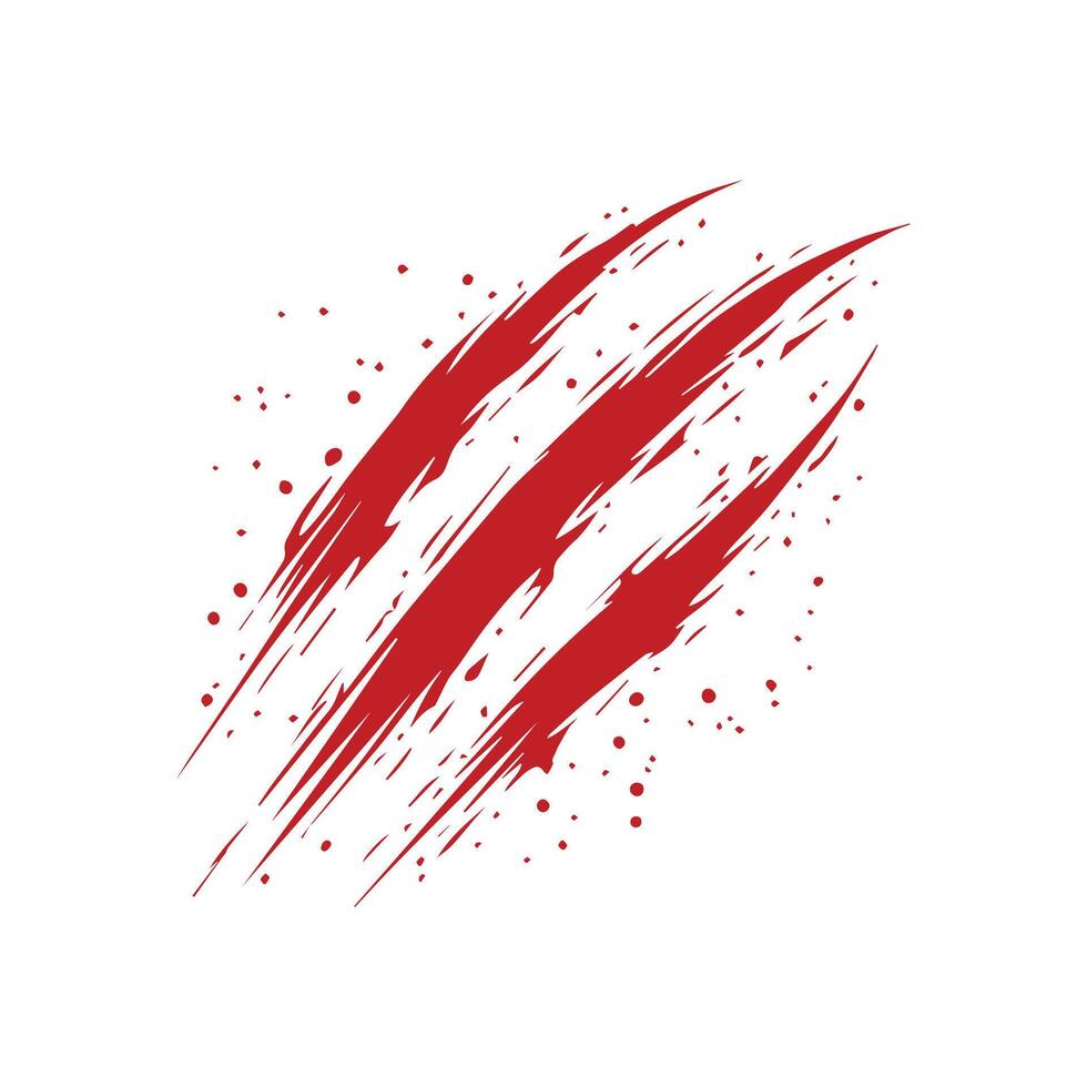 Terrifying Bloody Claw with Drips Isolated vector