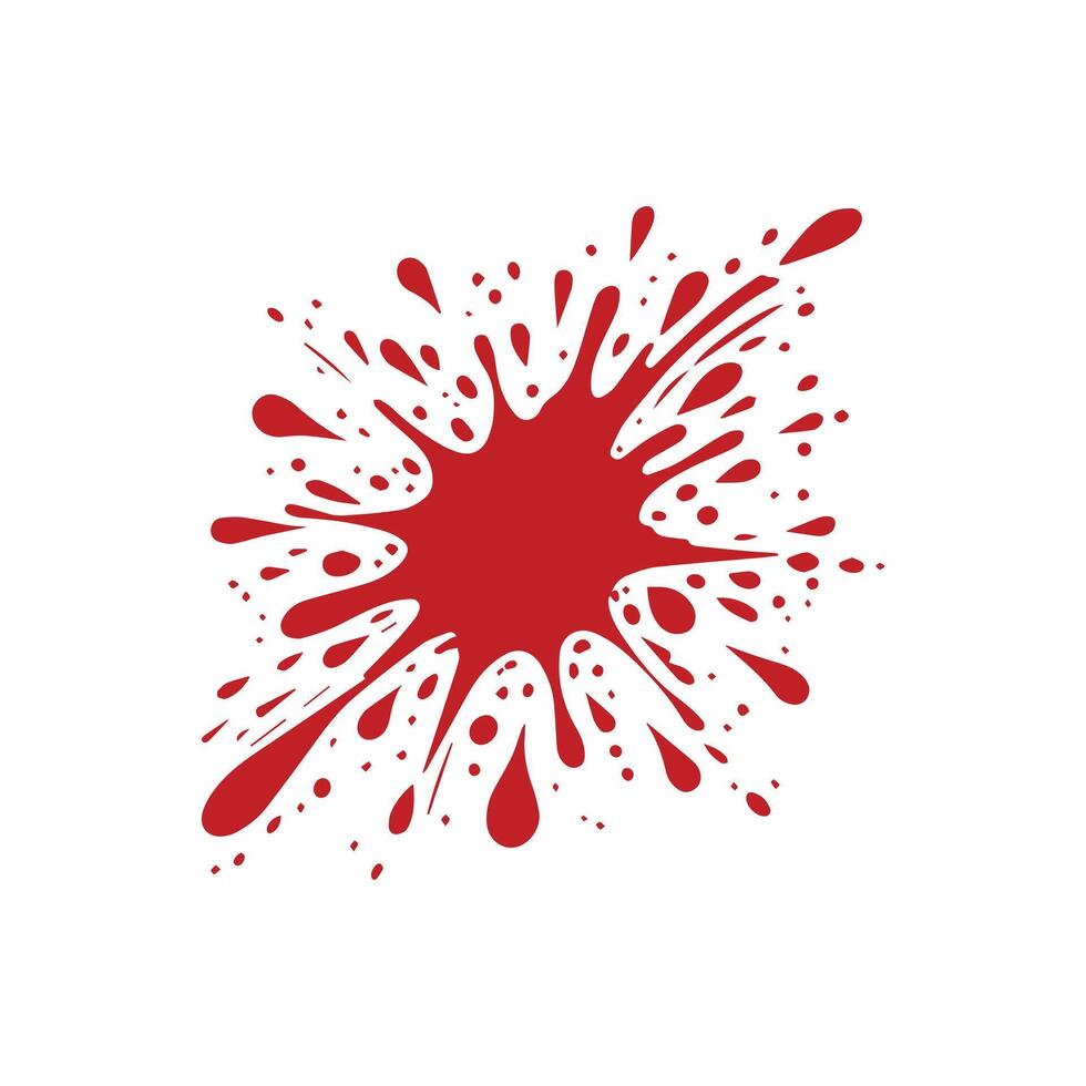 Blood Dripping from Red Splatter Clipart Design vector