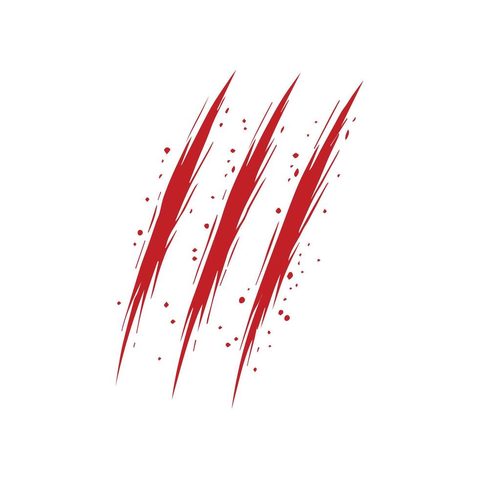 Gory Red Bloody Claw Isolated Graphi vector