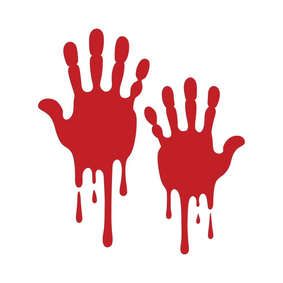 Red Claw with Blood Drips Isolated Clipart vector
