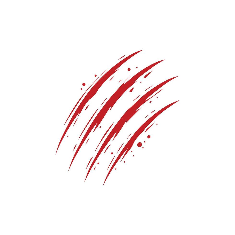 Red Bloody Claw with Drips Clipart Illustration vector