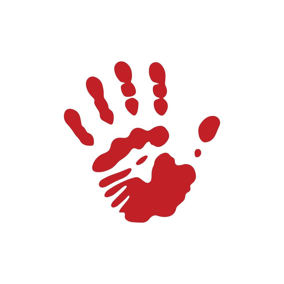 Blood-Stained Hand Dripping Clipart Design vector