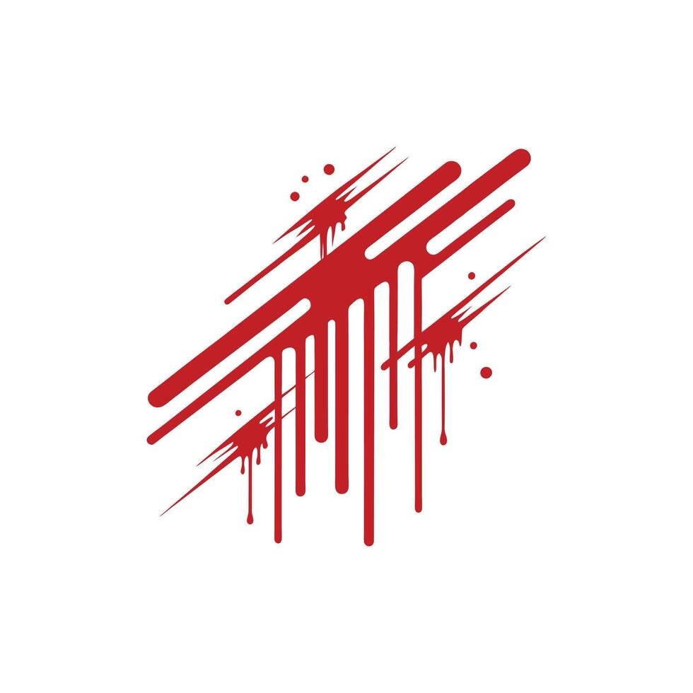 Fierce Bloody Claw with Red Drips Illustration vector