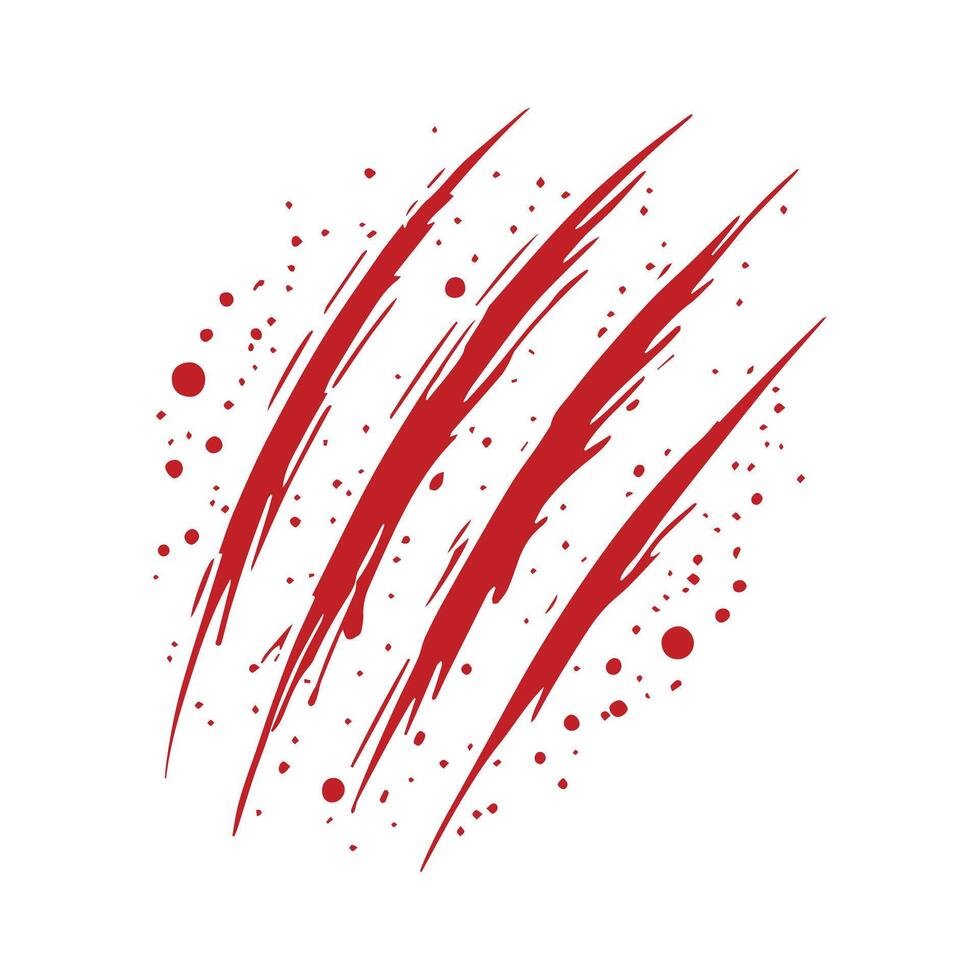 Isolated Bloody Claw with Red Drips Illustration vector