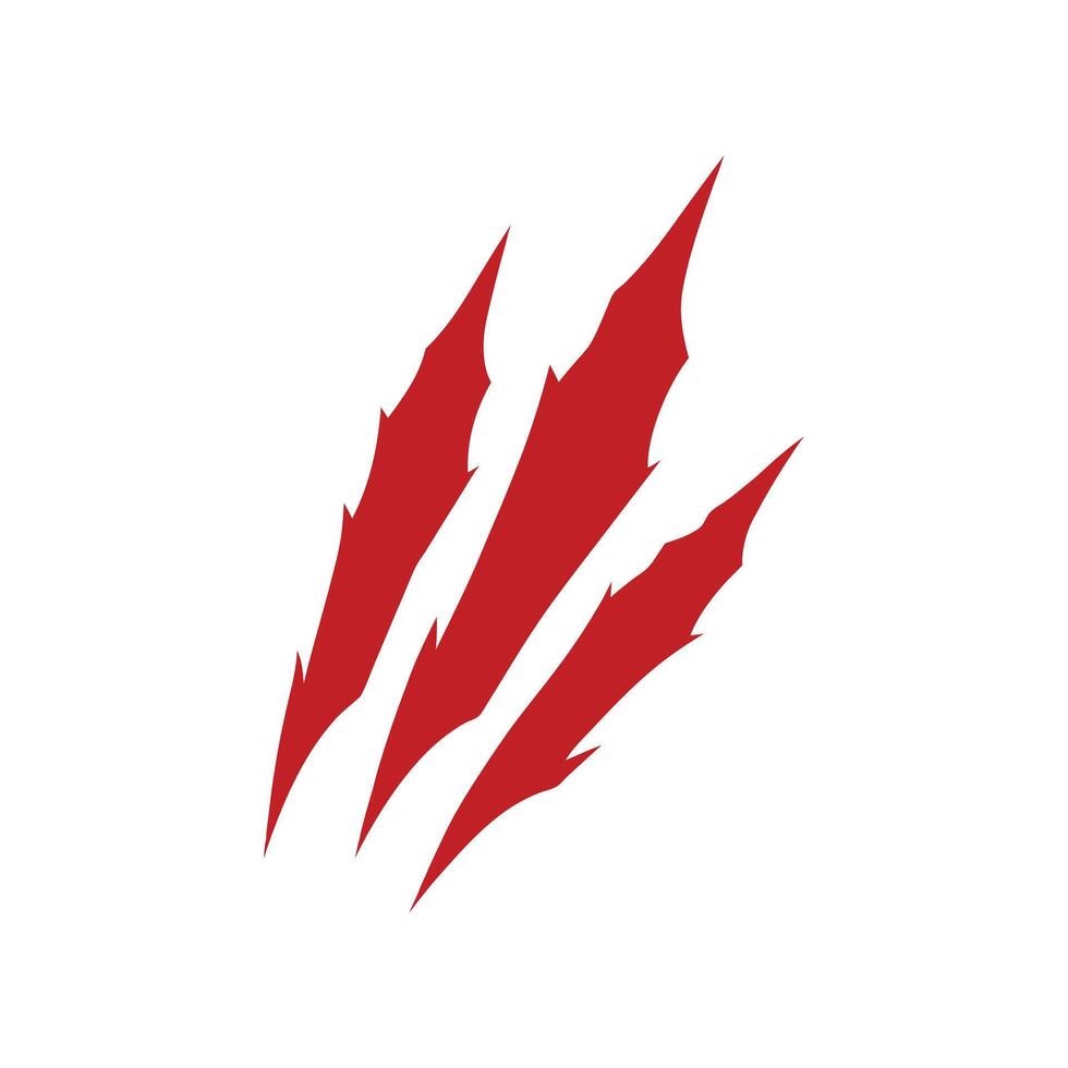 Red Claw with Blood Dripping Down Clipart vector