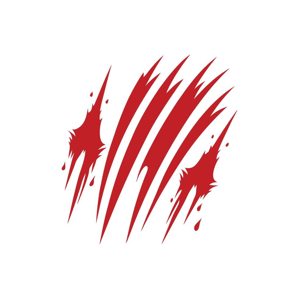 Blood Dripping from Red Claw Clipart Design vector