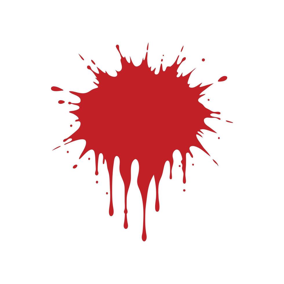 Dripping Red Blood Splatter Clipart Illustration vector