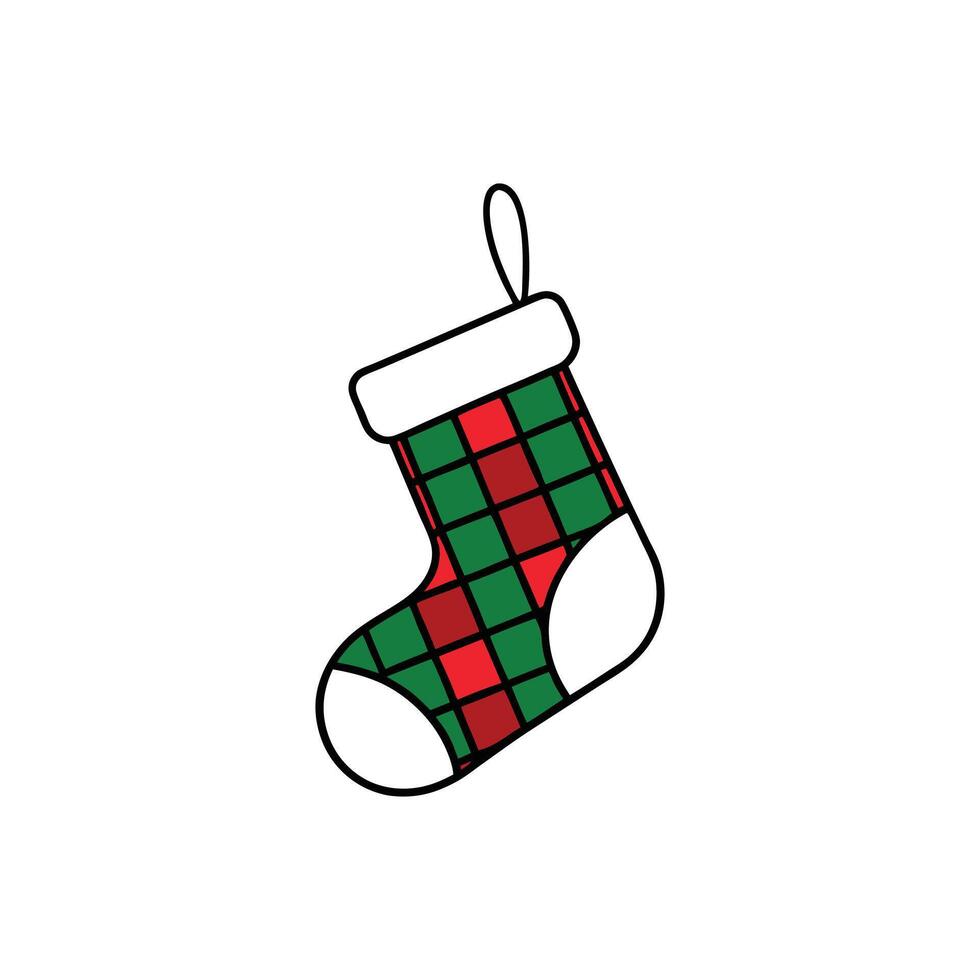 Christmas socks isolated vector
