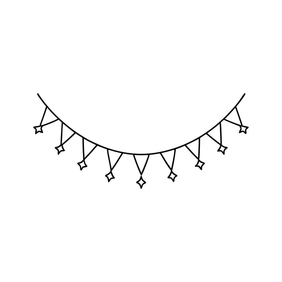 christmas lights string illustration vector