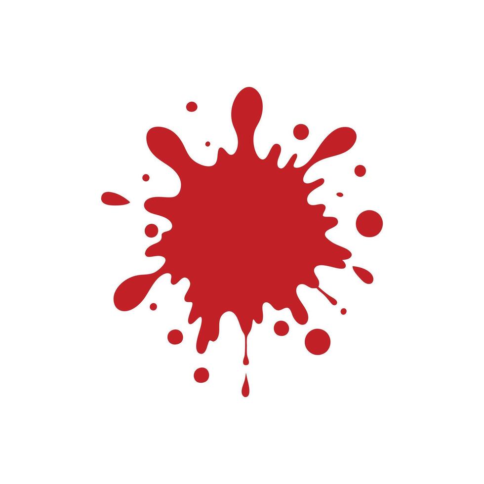 Horror-Themed Red Blood Splatter Dripping Illustration vector