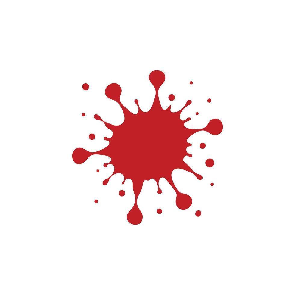 Gory Blood Splatter with Drips Clipart vector