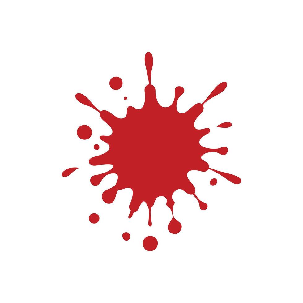 Bloody Splatter with Drips Clipart Design vector