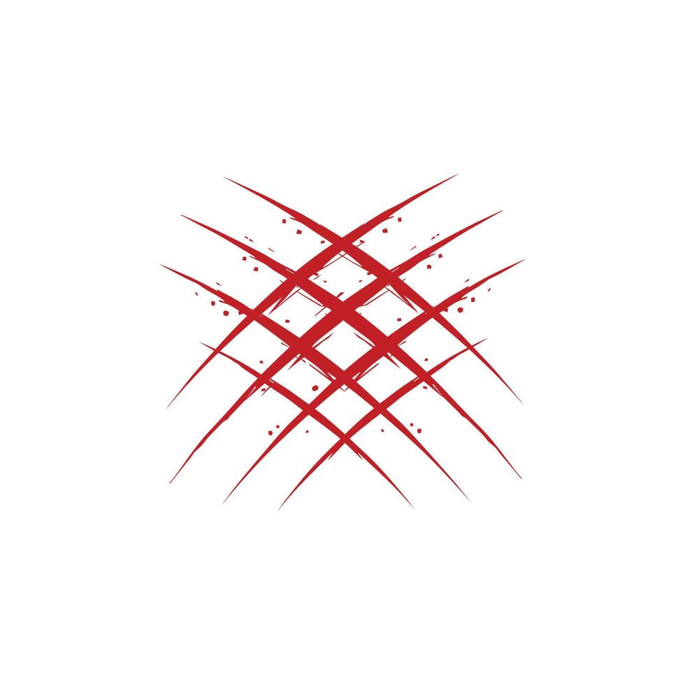 Isolated Red Bloody Claw with Drips vector