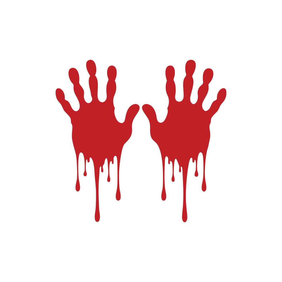 Dripping Blood on Red Claw Clipart Illustration vector