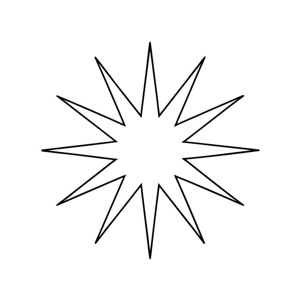 Christmas Starburst Outline vector