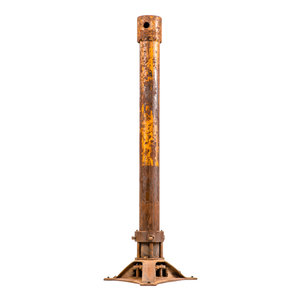 Rusty Construction Support Column in Industrial Setting png