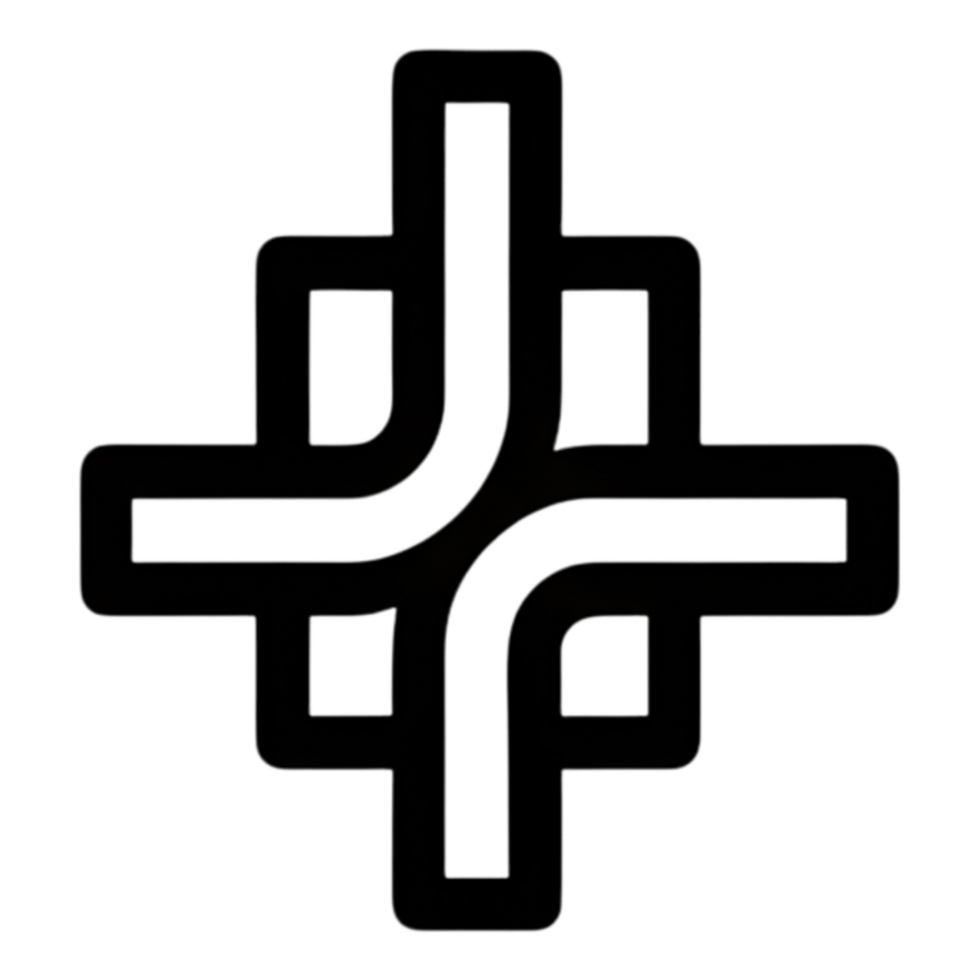 Minimalist Abstract Design with Cross Motif png