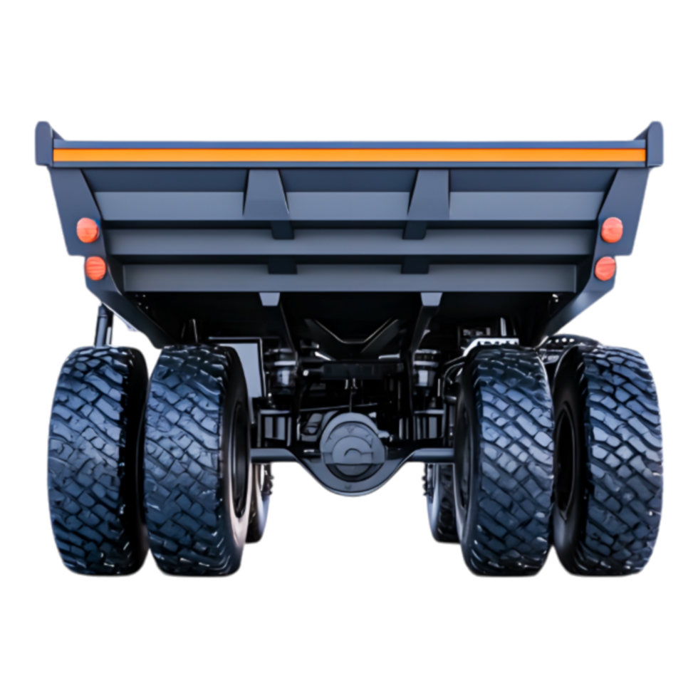 Heavy-Duty Dump Truck Rear View Image png