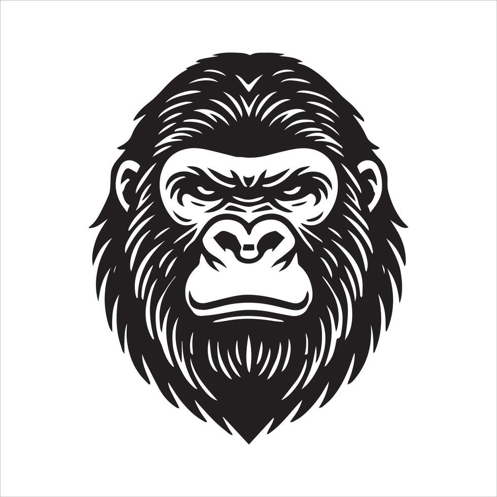 Comprehensive Gorilla Logo Clipart vector