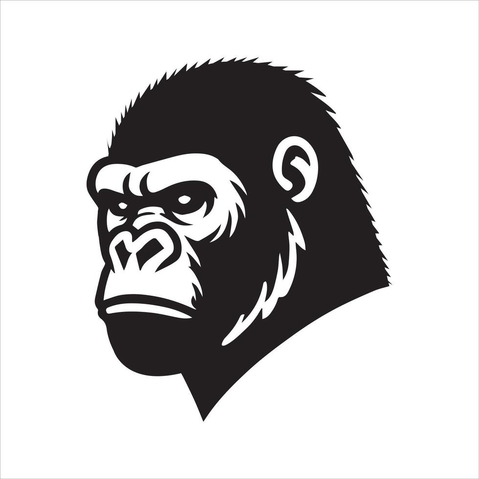 Artistic Gorilla Face Logo Concepts vector
