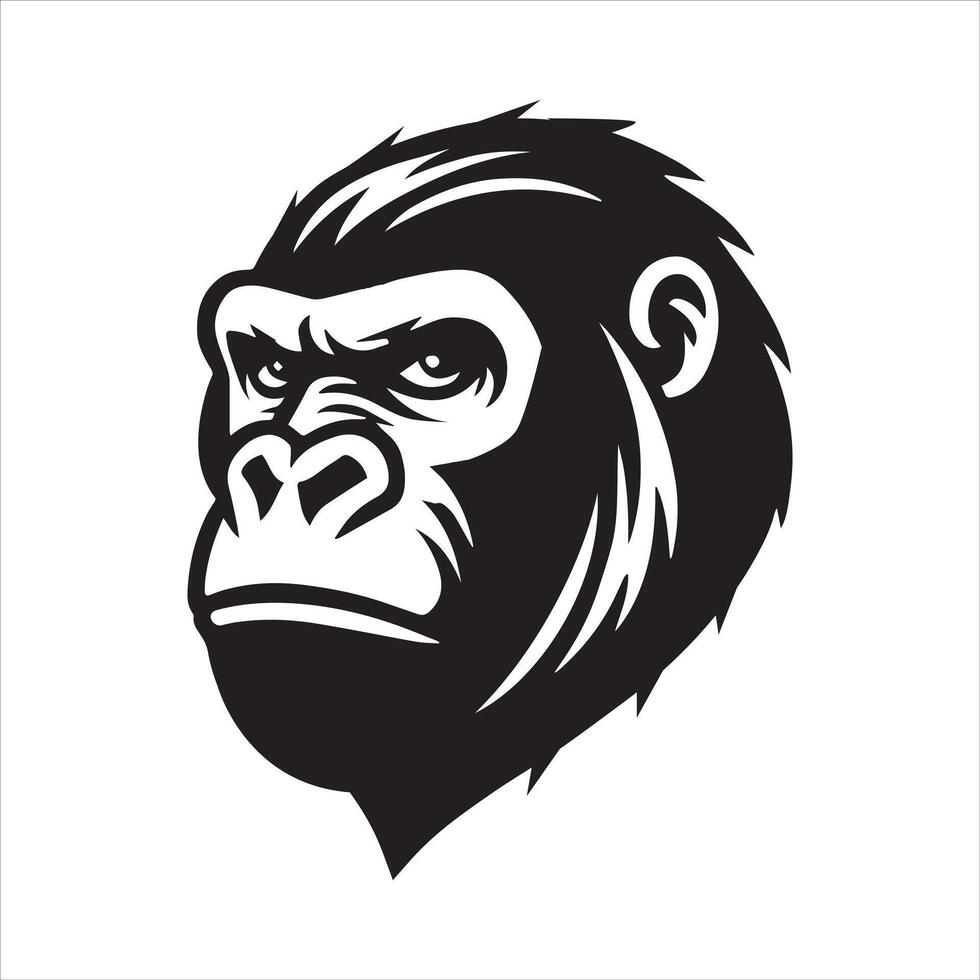 Unique Gorilla Silhouette Clipart for Branding vector