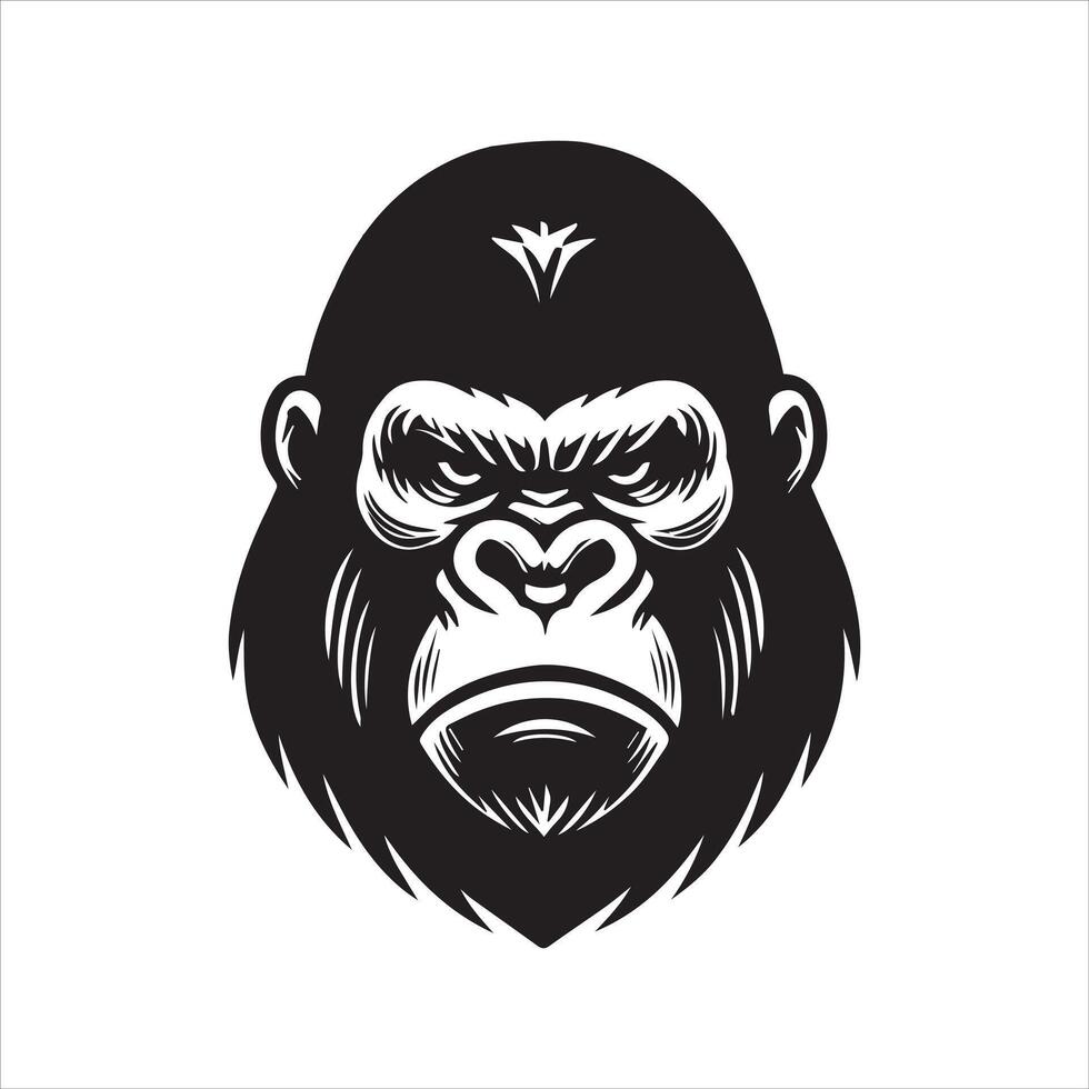 Engaging Gorilla Head Illustrations for Events vector