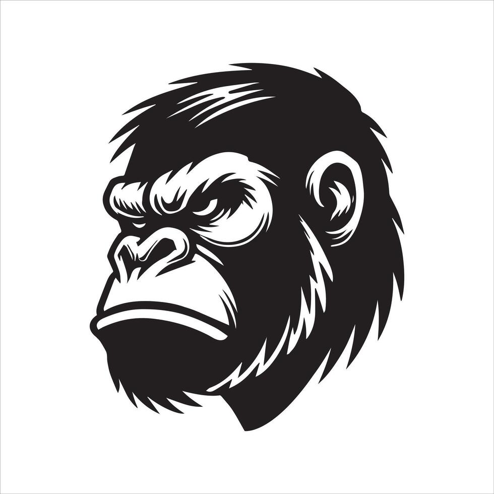 Versatile Gorilla Face Clipart for Projects vector