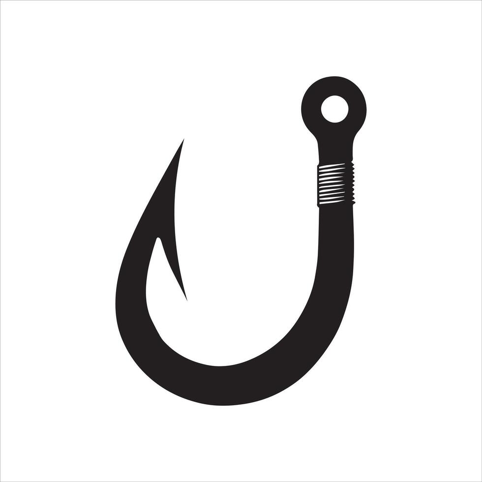 Artistic Fish Hook Illustrations for Crafts vector