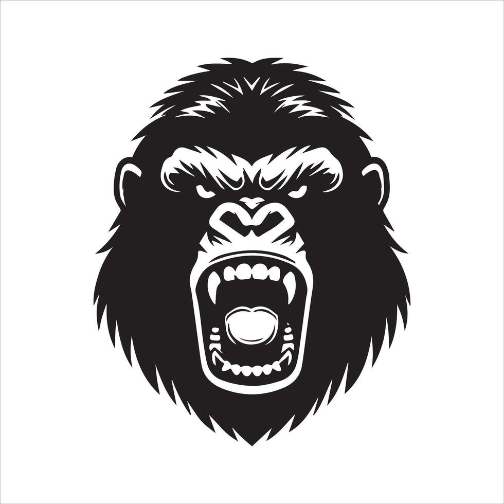 Distinctive Gorilla Head Illustrations for Businesses vector