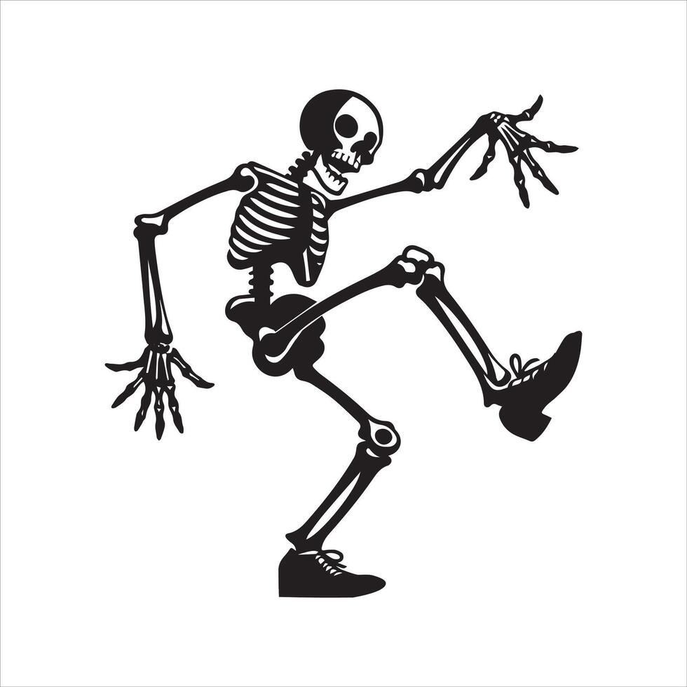 Spooky and Silly Skeleton Dance Graphics vector