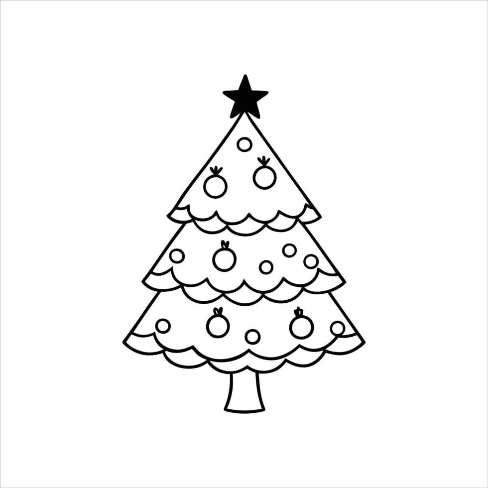 Beautiful Christmas Tree Clipart vector