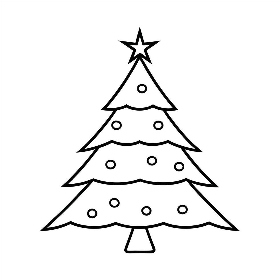 Joyful Christmas Tree Clipart vector
