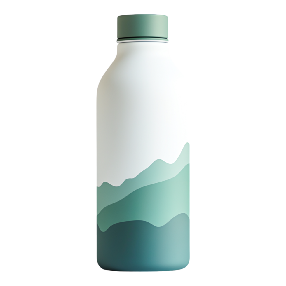 Stylish Water Bottle with Gradient Design png