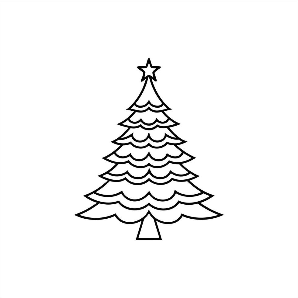 Vintage Christmas Tree Illustration vector