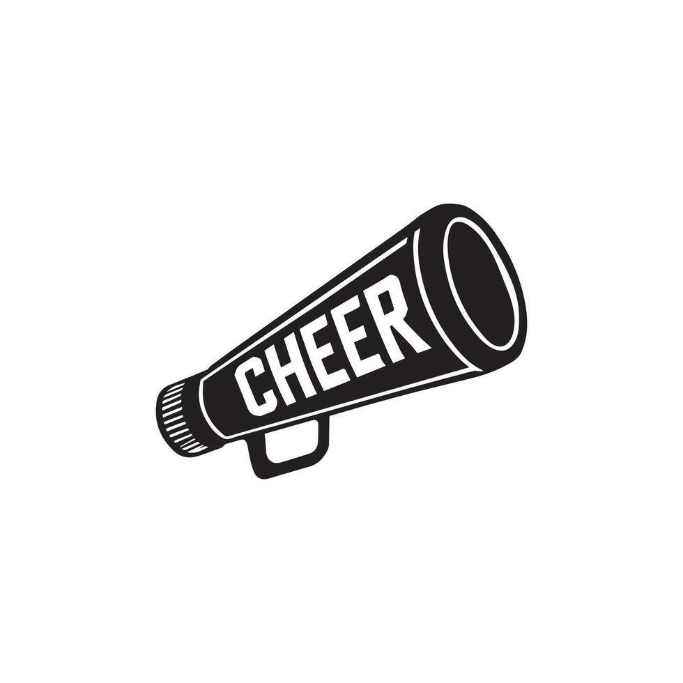 Cheer Megaphone Silhouette clipart Design vector