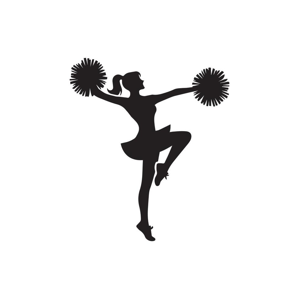Cheerleading Sports Silhouette Design vector