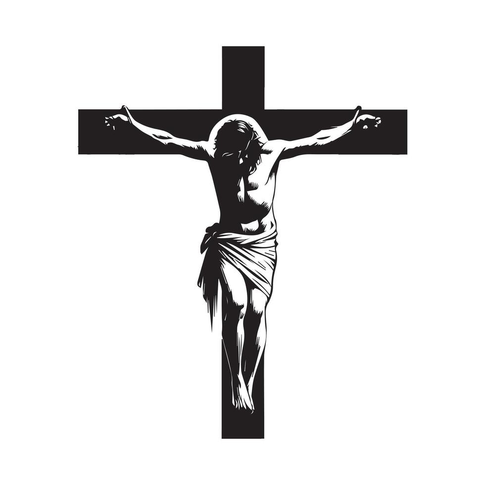Crucifixion of Jesus ClipArt illustration vector